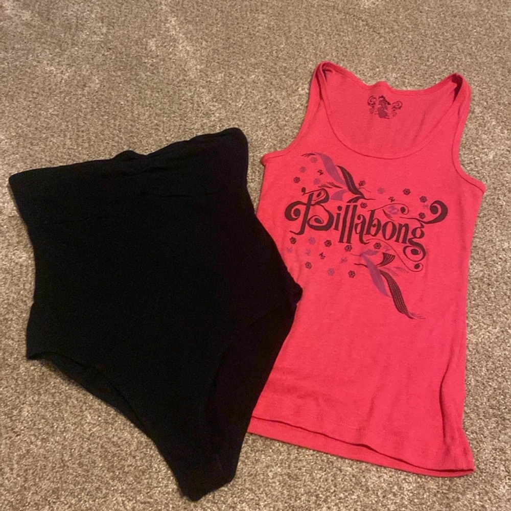 😎Strapless Charlotte Russe Bodysuit&Tank